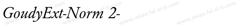GoudyExt-Norm 2字体转换